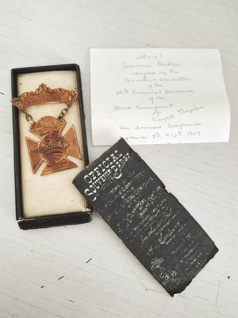 Antique 29th Triennial 1904 San Francisco Badge Freemasons Brooch